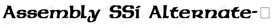 Assembly SSi Alternate字体转换